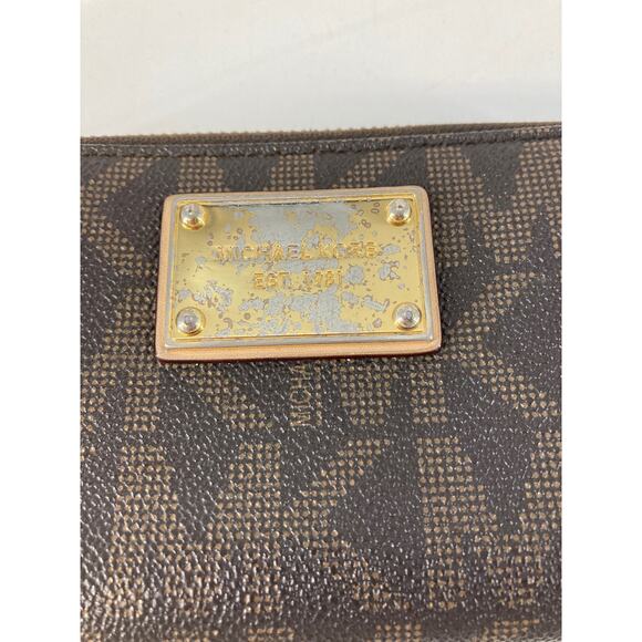 MICHAEL KORS MEDIUM SAFFIANO LEATHER SIGNATUE PRINT WALLET - Picture 2 of 11